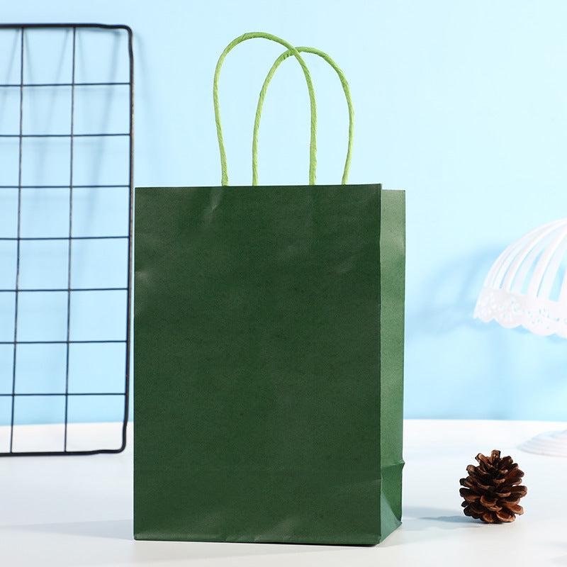 Rectangular Candy Color Kraft Paper Storage Packaging Bag Garment Accessories