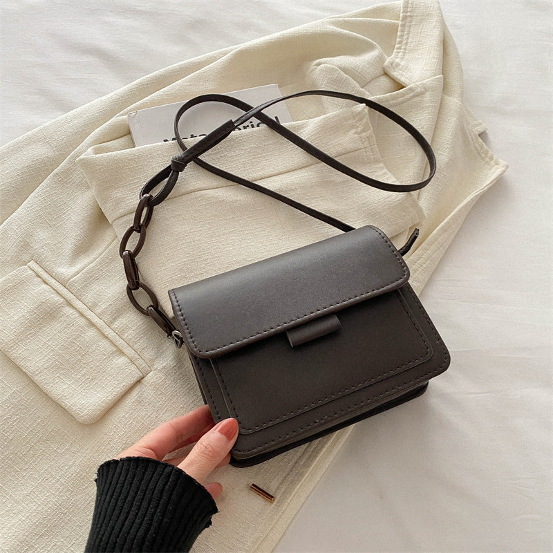 Women Simple Fashion Solid Color Square Crossbody Bag