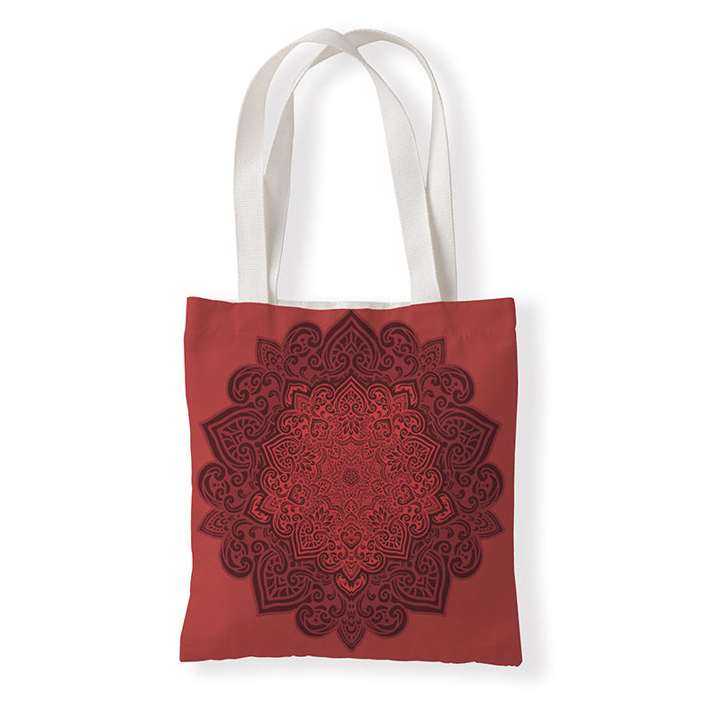 Women Fashion Horror Graphic Printed Canvas Tote Bag