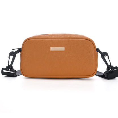 Women Fashionable Simple Solid Color Square PU Crossbody Bag