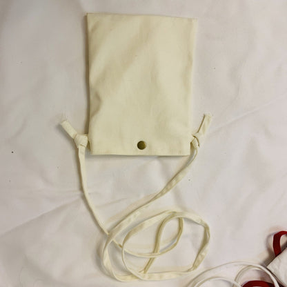 Sac à bandoulière simple en toile de couleur unie pour femme 