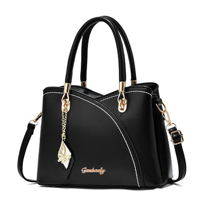 Sac à main carré de grande capacité avec pendentif papillon pour femme 