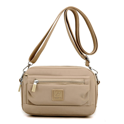 Sacs à bandoulière en nylon imperméables pour femmes, décontractés, couleur unie, fermeture éclair 