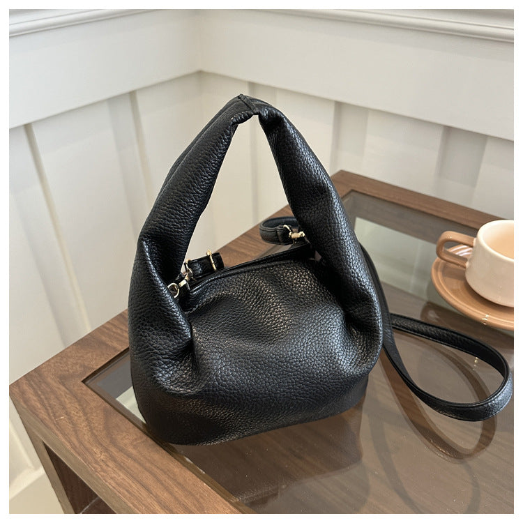 Fashionable Solid Color Shoulder Bag