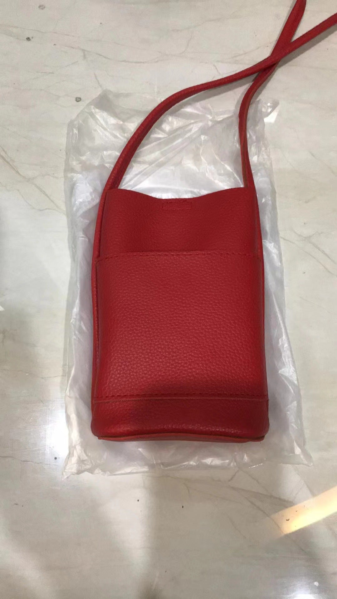 Sac à bandoulière vertical simple en PU pour femme