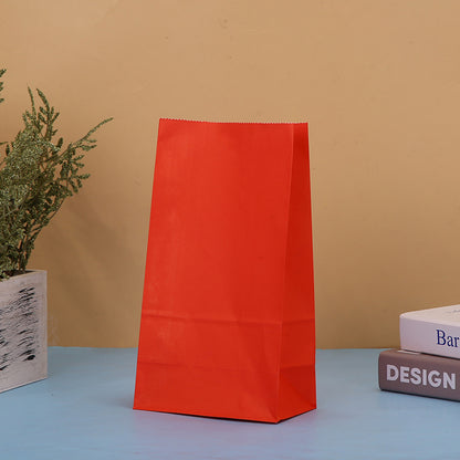 Sacs d'emballage créatifs en papier kraft de couleur unie pour fêtes 