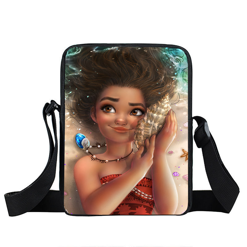 Creative Fashion Polyester Cartoon Girl Print Shoulder Bag