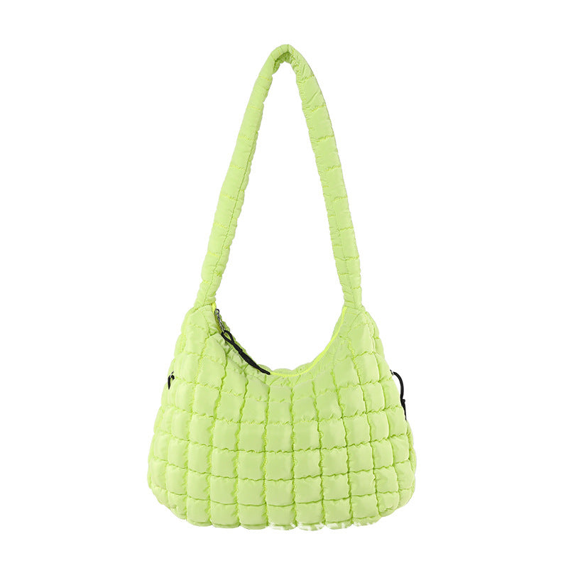 Sac à bandoulière plissé nuage de grande capacité pour femme, couleur unie, tendance 