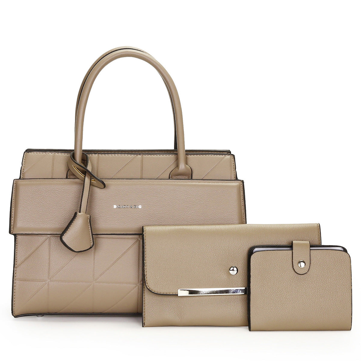 Women Casual Solid Color Large Capacity Handbag Three-Piece Set