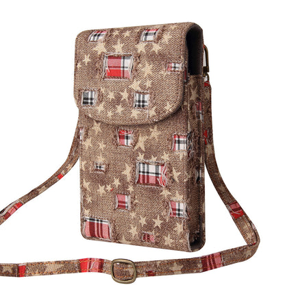 Women Fashion Multifunctional Crossbody Vertical Retro Mini One Shoulder Crocodile Pattern Coin Purse