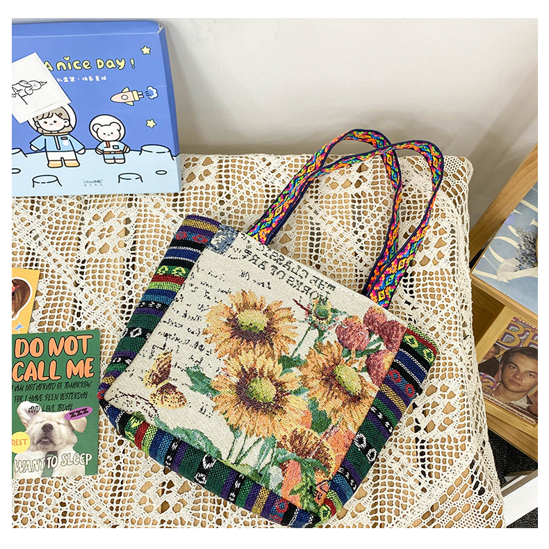 Sac à main bohème ethnique vintage grande capacité 