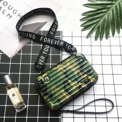 Women Fashion Solid Color Square Zipper Crossbody Bag