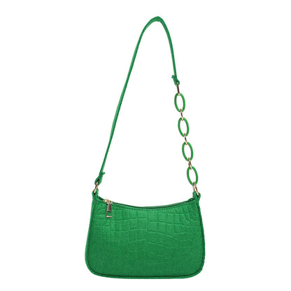 Sac à bandoulière simple et tendance de couleur unie 