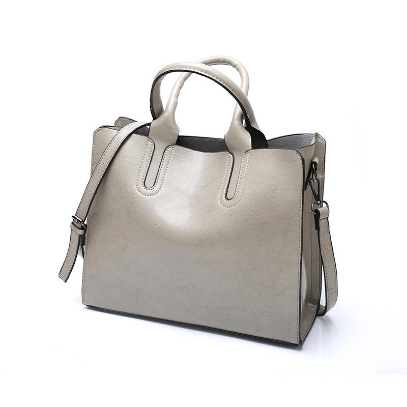 Women'S Simple Solid Color Large Capacity Handbag