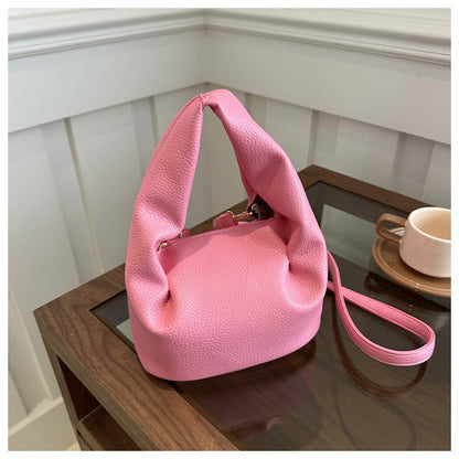 Fashionable Solid Color Shoulder Bag
