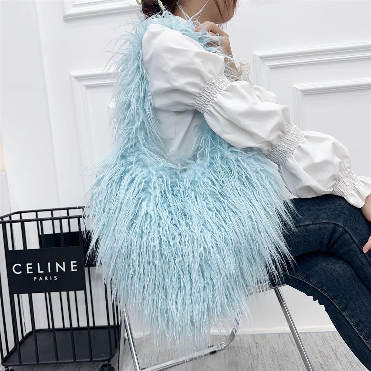 Sac à bandoulière en peluche en forme de cœur pour femme, mignon et tendance, couleur unie, hiver 