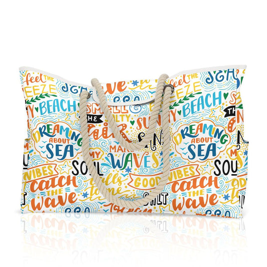 Women Fashion Casual Printed Large Capacity Beach Bag