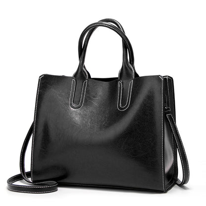 Women'S Simple Solid Color Large Capacity Handbag