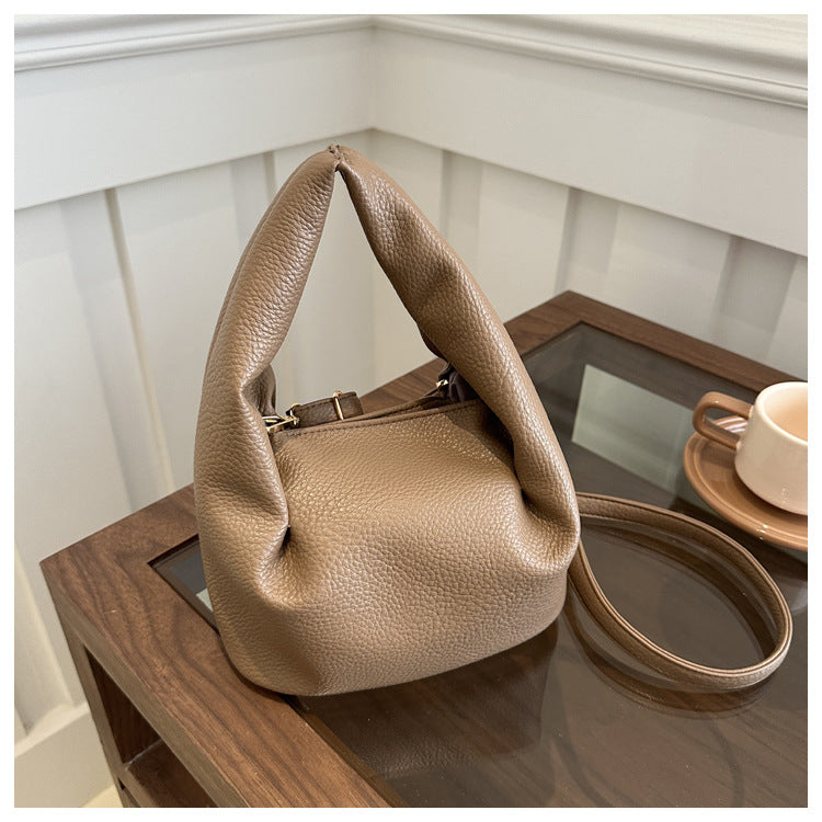 Fashionable Solid Color Shoulder Bag