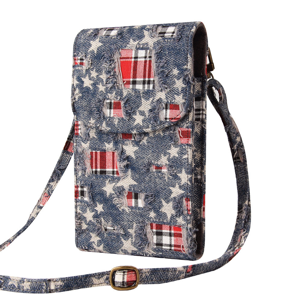 Women Fashion Multifunctional Crossbody Vertical Retro Mini One Shoulder Crocodile Pattern Coin Purse