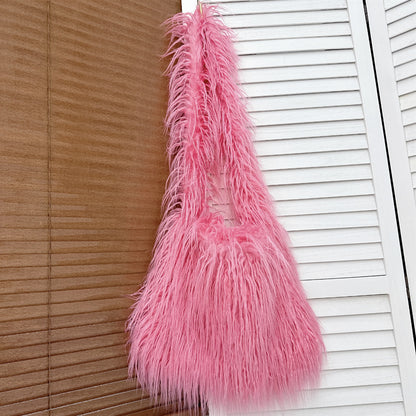 Women Winter YK2 Plush Large Capacity Shoulder Bag