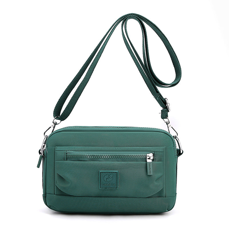 Sacs à bandoulière en nylon imperméables pour femmes, décontractés, couleur unie, fermeture éclair 