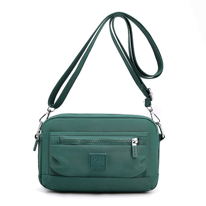 Sacs à bandoulière en nylon imperméables pour femmes, décontractés, couleur unie, fermeture éclair 