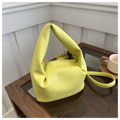 Fashionable Solid Color Shoulder Bag