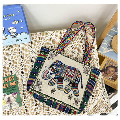 Sac à main bohème ethnique vintage grande capacité 