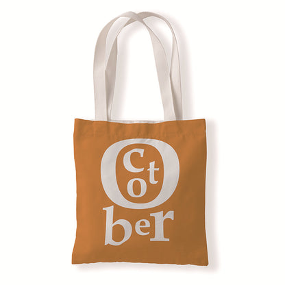 Women Fashion Creative Color Letter Month Canvas Tote Bag