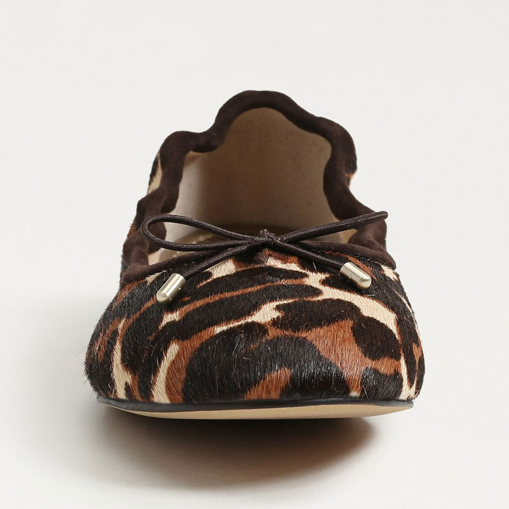 Classic Leopard Print Round Toe Elastic Top Line Bow Ballet Flats