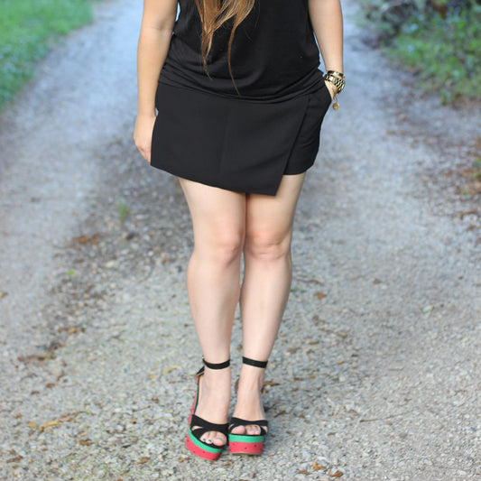 Summer Watermelon Peep Toe Platform Chunky Heels Ankle Strap Sandals