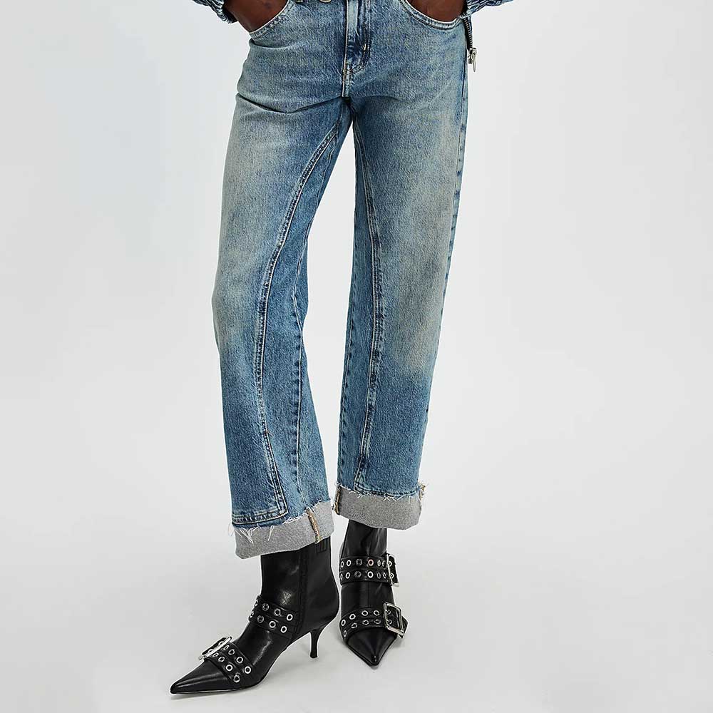 Black Grommets Buckle Strap Pointed Toe Kitten Heel Zip Ankle Boots