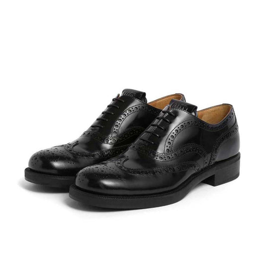 Black Round Toe Flats Vintage Lace Up Oxford Shoes Women