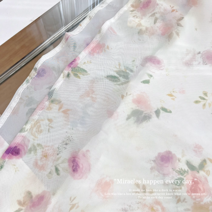 Vintage Fashion Chiffon Floral Printed Design A-line Beach Holiday Vest Dress TP3387