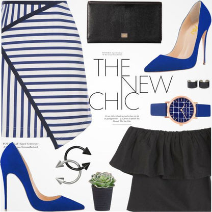 Women's Royal Blue Pointed Toe Office Stiletto Heel Pumps Shoes