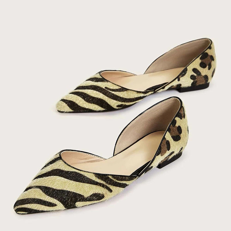 Leopard and Zebra Print Comfortable Flats