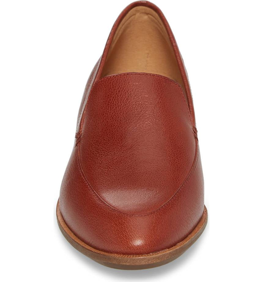 Brown Classic Low Block Heel Women's Loafers