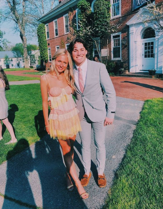 Cute Spaghetti Strap A-Line Short Party Dress Cocktail Dress Homecoming Dress TP4377