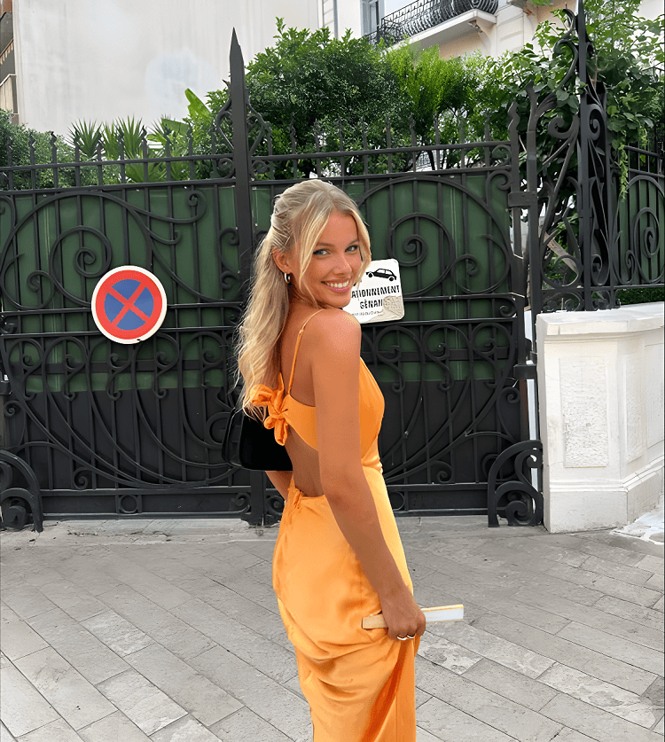 Gold Formal Dress Long Classy Prom Dresses Open Back Mermaid