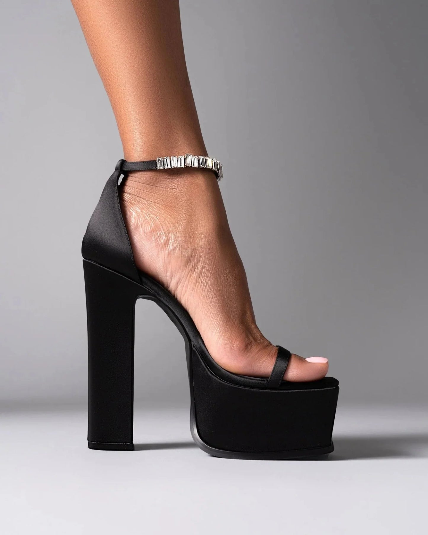 Monroe Satin Strap Platform Sandals