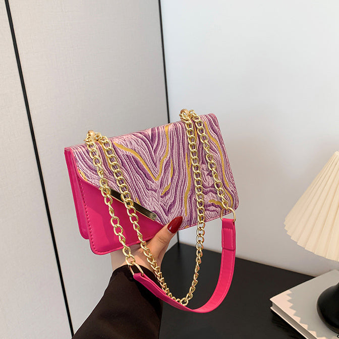 Sac à bandoulière carré à chaîne tendance 