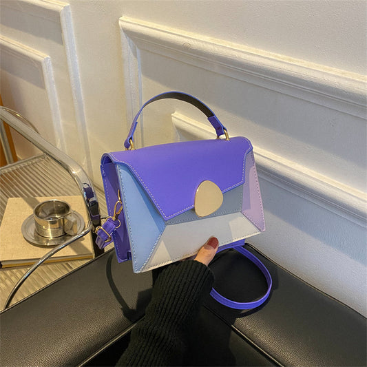 Sacs à main carrés à rabat contrastés tendance 