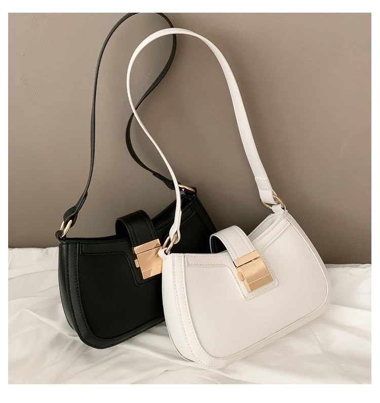 Women'S Fashion Solid Color Shoulder Underarm Bag Hand Saddle Bag