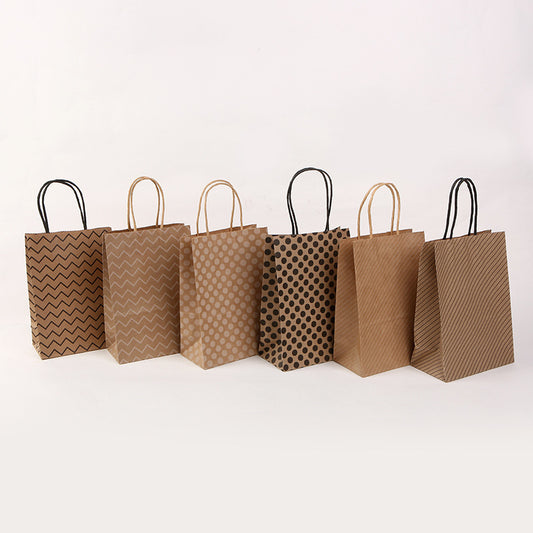 Kraft Milk Tea Takeaway Packaging Shopping Tote Packaging Bag
