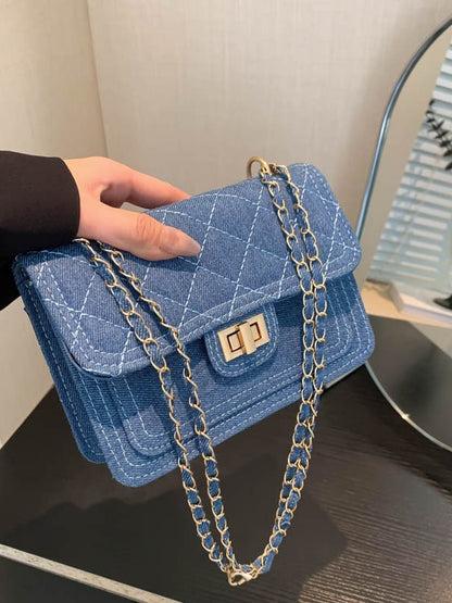 Sac bandoulière en denim simple et tendance 