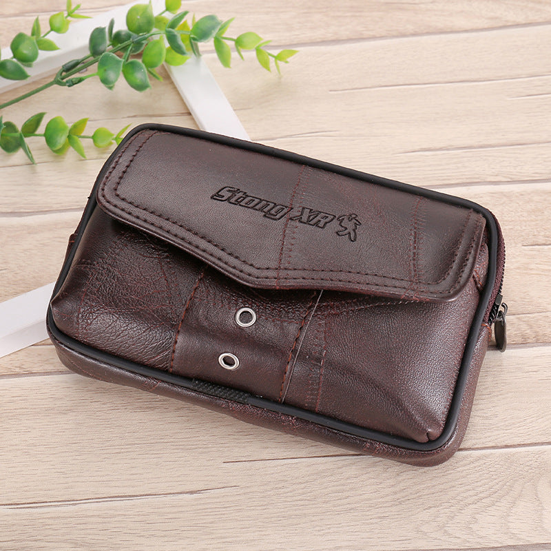 Men Large Capacity Belt Pocket Mobile Phone Bag Coin Purse