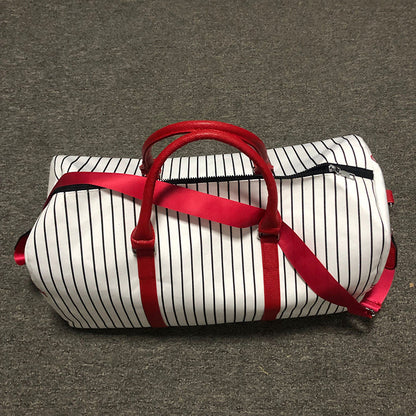 Sac de voyage grande capacité avec poignée en polyuréthane et bandoulière, sac de sport portable tendance 