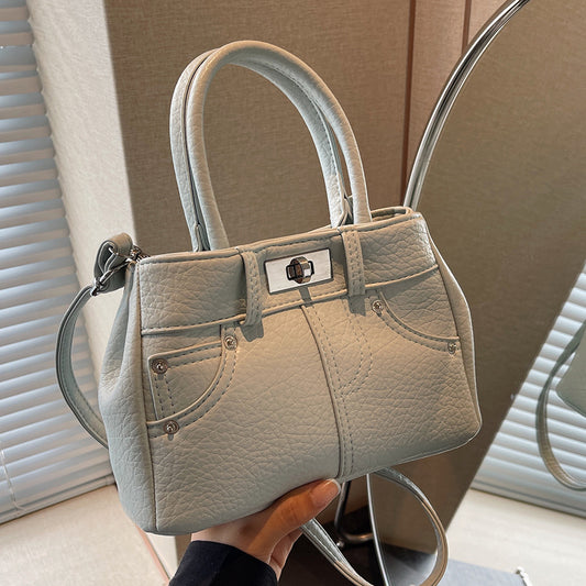 Sac à main décontracté simple de couleur unie pour femme 