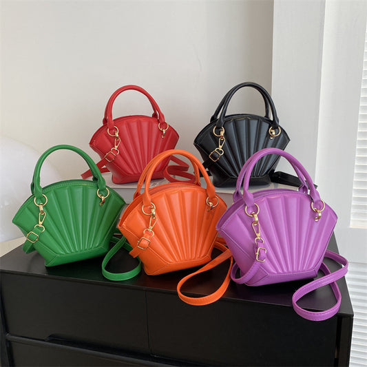 Sac à bandoulière tendance de couleur unie 